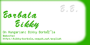 borbala bikky business card